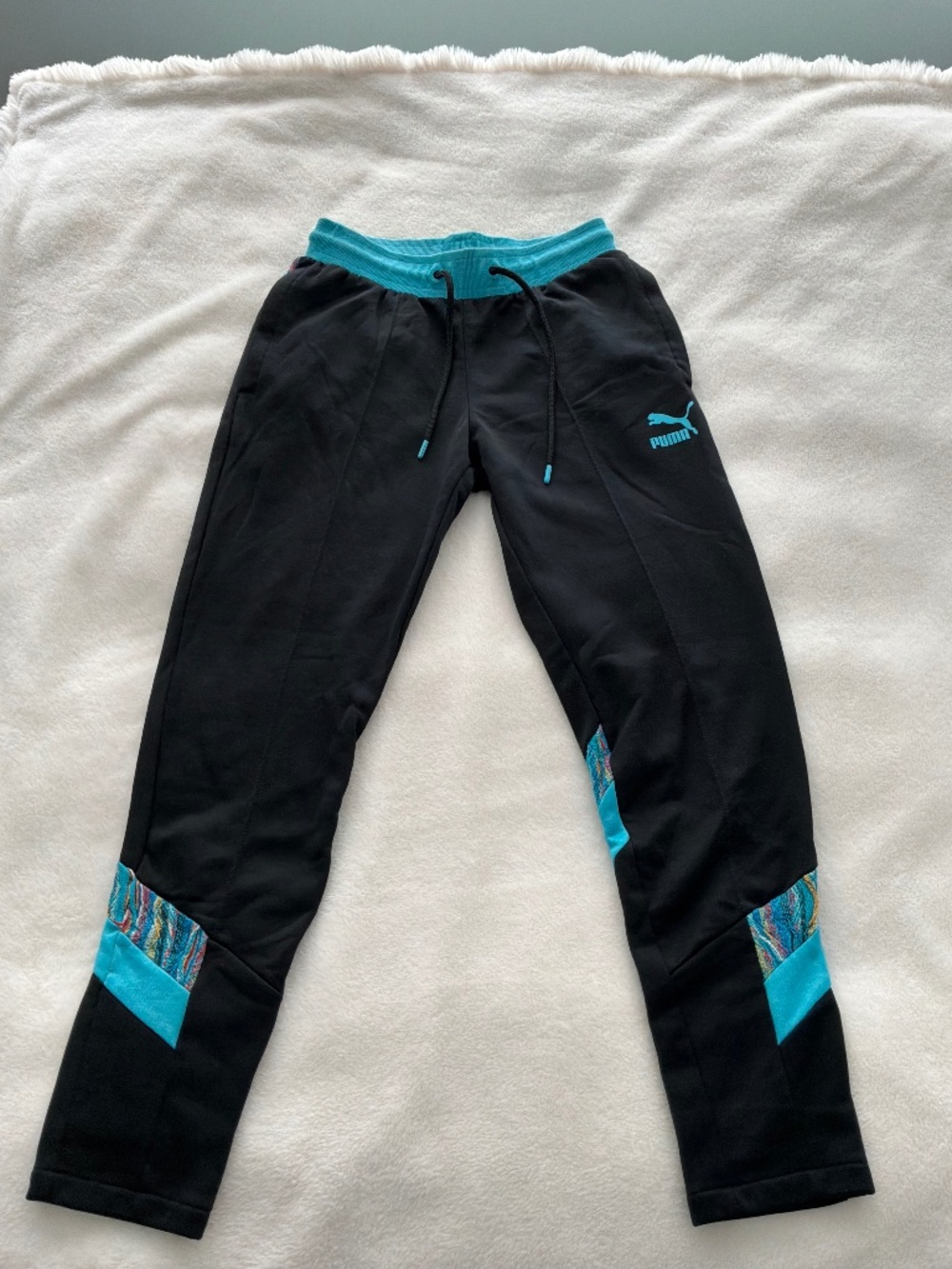 PUMA X COOGI Limited Edition Collaboration bulk/blue Track Pants - Size Small